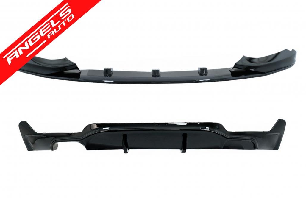 Prelungire Bara Fata cu Difuzor Bara Spate compatibila cu BMW F32 F33 F36 (2013-up)