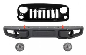 Bara Fata si Grila Centrala compatibile cu Jeep Wrangler / Rubicon JK (2007-up)