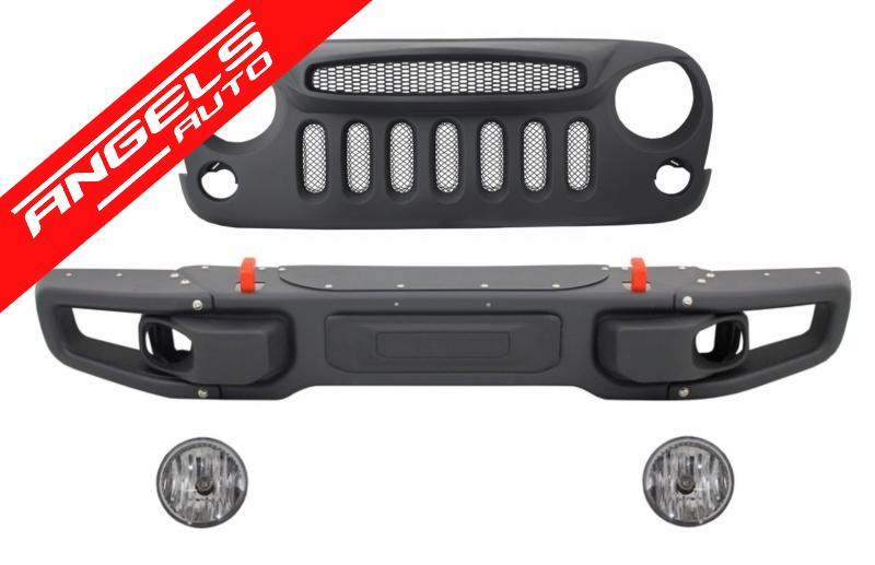 Bara Fata si Grila Centrala compatibile cu Jeep Wrangler / Rubicon JK (2007-up)