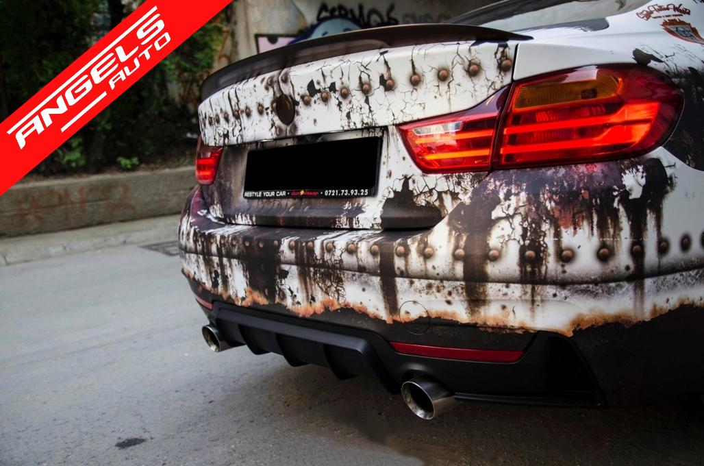 Difuzor Bara Spate Cu Evacuare Dubla compatibil cu BMW F32 F33 F36 (2013-up) Negru - imagine 6