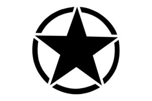 Sticker Stea Negru Universal Jeep, SUV, sau alte Autoturisme