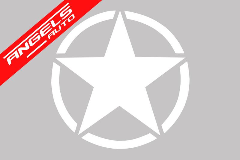 Sticker Stea ALB Universal compatibil cu Jeep, SUV, sau alte Autoturisme