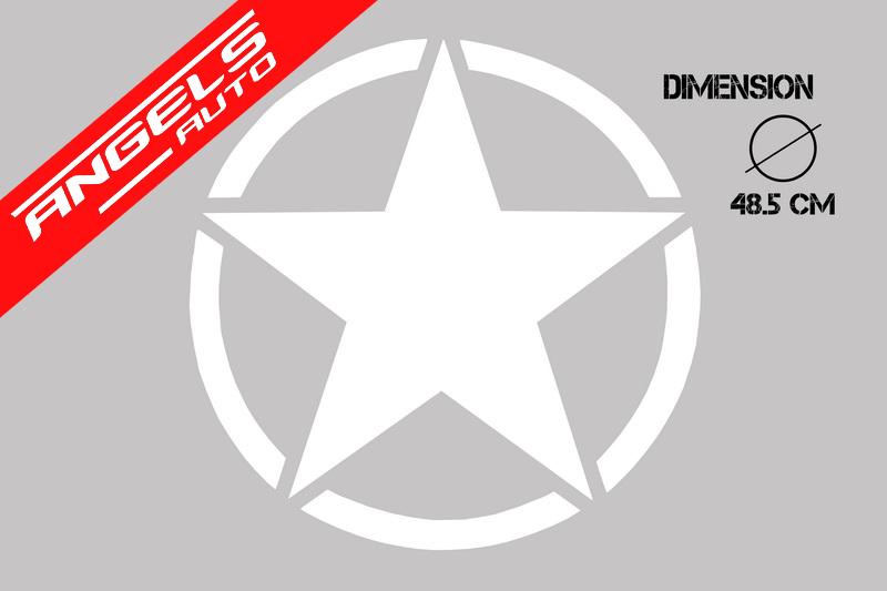 Sticker Stea ALB Universal compatibil cu Jeep, SUV, sau alte Autoturisme - imagine 2