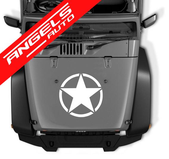 Sticker Stea ALB Universal compatibil cu Jeep, SUV, sau alte Autoturisme - imagine 3
