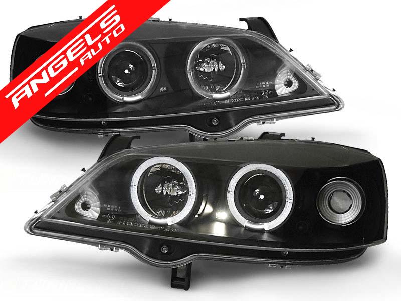 Faruri Angel Eyes compatibile cu Opel Astra G 1997-2004 Black - imagine 2
