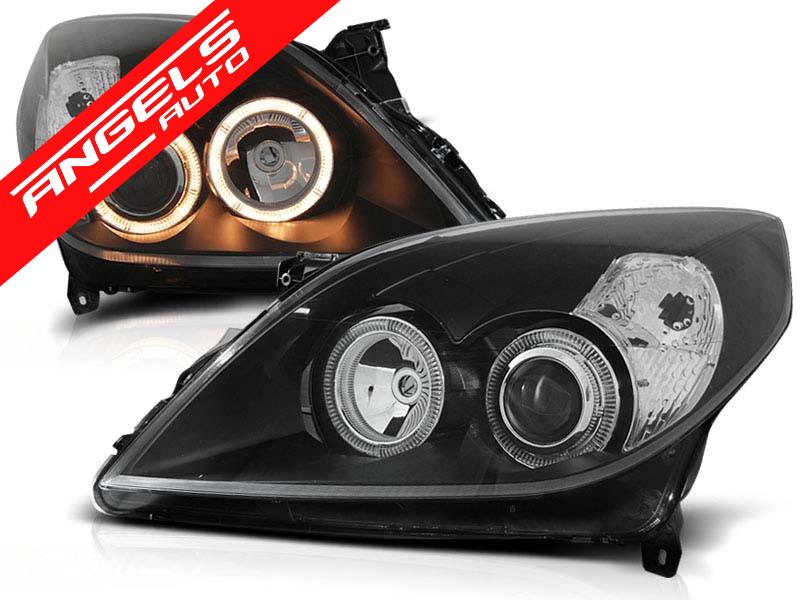 Faruri Angel Eyes compatibile cu Opel Vectra C 2005-2008 Negru - imagine 2