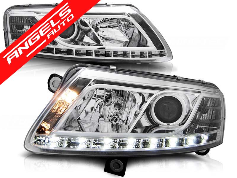 Faruri LED compatibile cu Audi A6 C6 2004-2008 DRL Xenon fara AFS - imagine 2