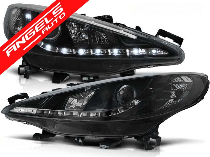 Faruri LED compatibile cu PEUGEOT 207 2006-2012 Negru - imagine 2