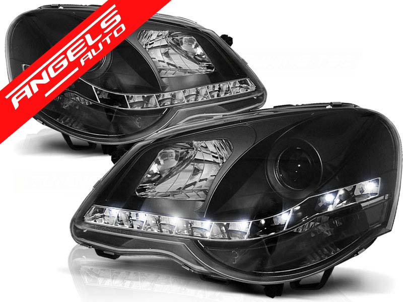 Faruri LED compatibile cu VW POLO 9N3 2005-2009 Black Model - imagine 2
