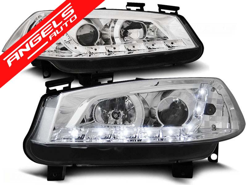 Faruri LED compatibile cu Renault Megane II 2002-2005 Crom - imagine 2