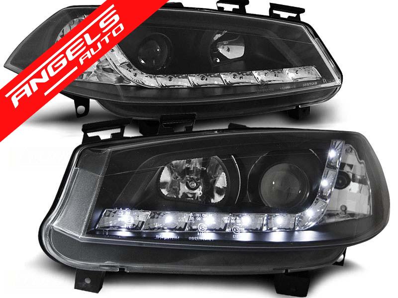 Faruri LED compatibile cu Renault Megane II 2002-2005 Negru - imagine 2