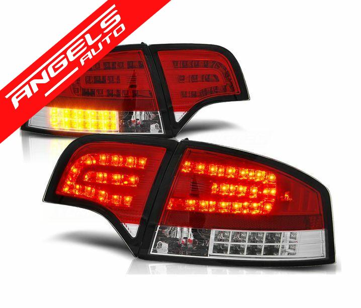 Stopuri LED compatibile cu Audi A4 B7 (11.2004-03.2008) Rosu Alb - imagine 4