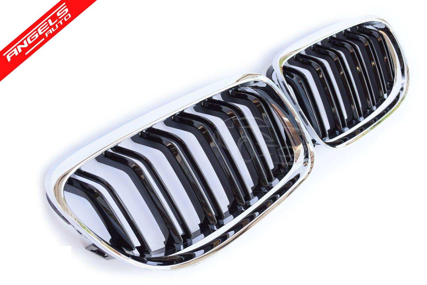 Grile duble Negru Lucios compatibile cu BMW E90 E91 (2008-up)