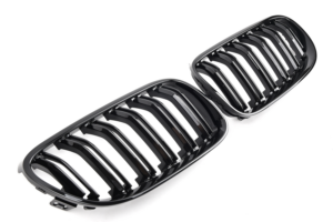 Grile Duble compatibile cu BMW Seria 3 E92 E93 2010-2013 Negru Lucios