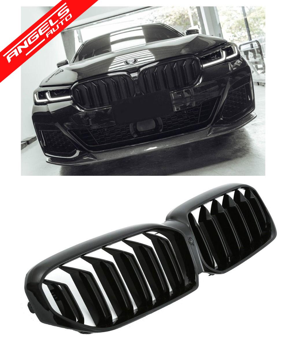 Grile Duble compatibile cu BMW Seria 5 G30 LCI (2019-up) Design Piano Black - imagine 5