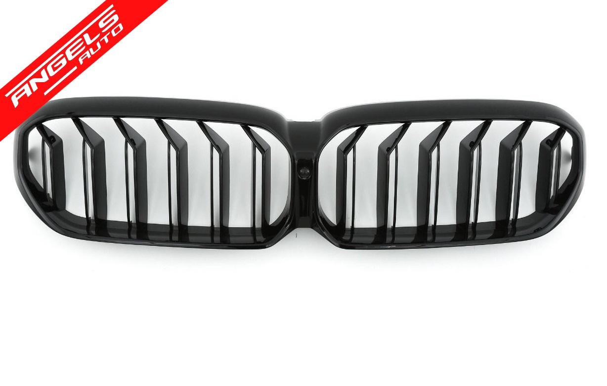 Grile Duble compatibile cu BMW Seria 5 G30 LCI (2019-up) Design Piano Black - imagine 2