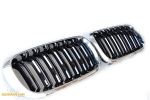Grile Dubla Sport compatibile cu BMW X5 X6 F15 F16 Crom Negru