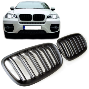 Grile Duble compatibile cu BMW  X5/X6 E70/E71 (2007-2014) M Design Negru Mat