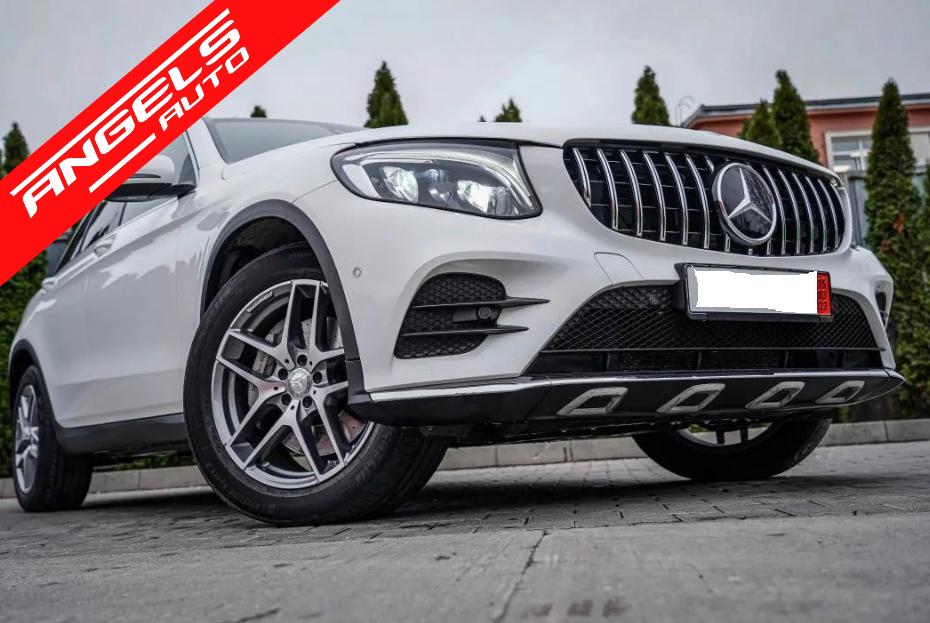Grila Centrala compatibila cu Mercedes GLC X253 C253 (2015-2018) GT R Panamericana Look Crom - imagine 5