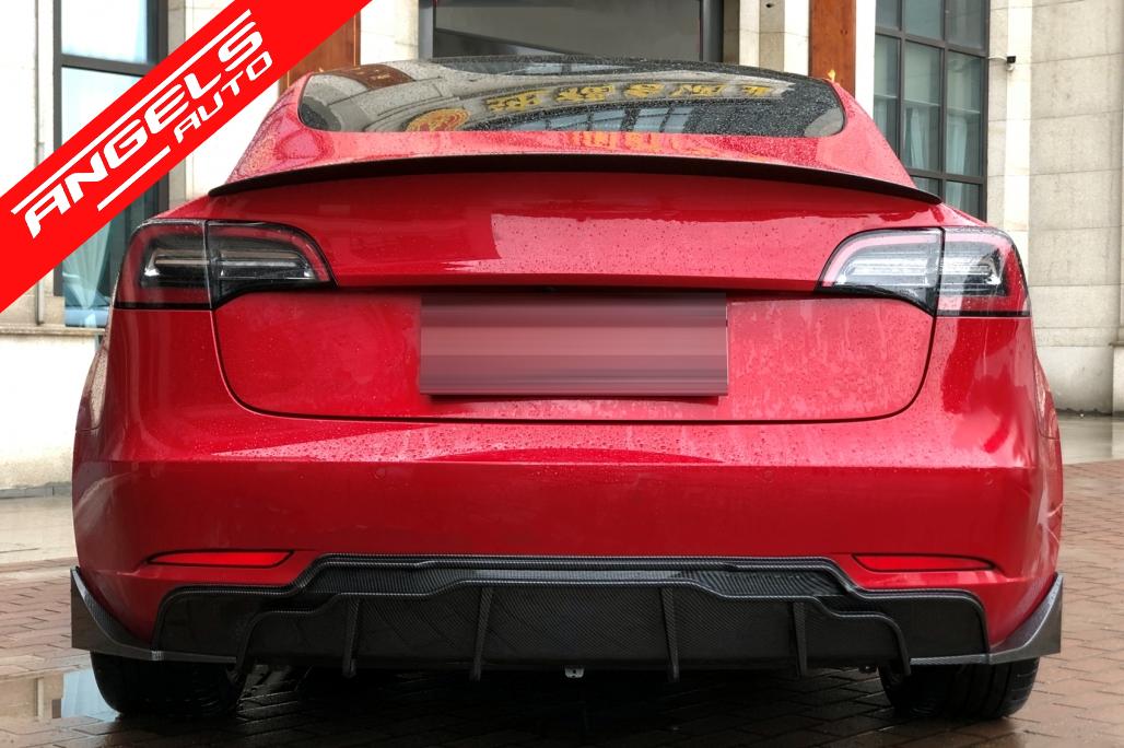 Pachet Exterior Aerodinamic compatibil cu Tesla Model 3 (2017+) Carbon Design - imagine 7