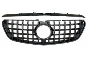 Grila compatibila cu Mercedes V-Class W447 (2014-03.2019)GT R Panamericana Look Black