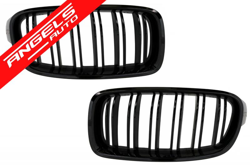 Grile Duble compatibile cu BMW Seria 3 F30 F31 (2011-up) M Look Piano Black