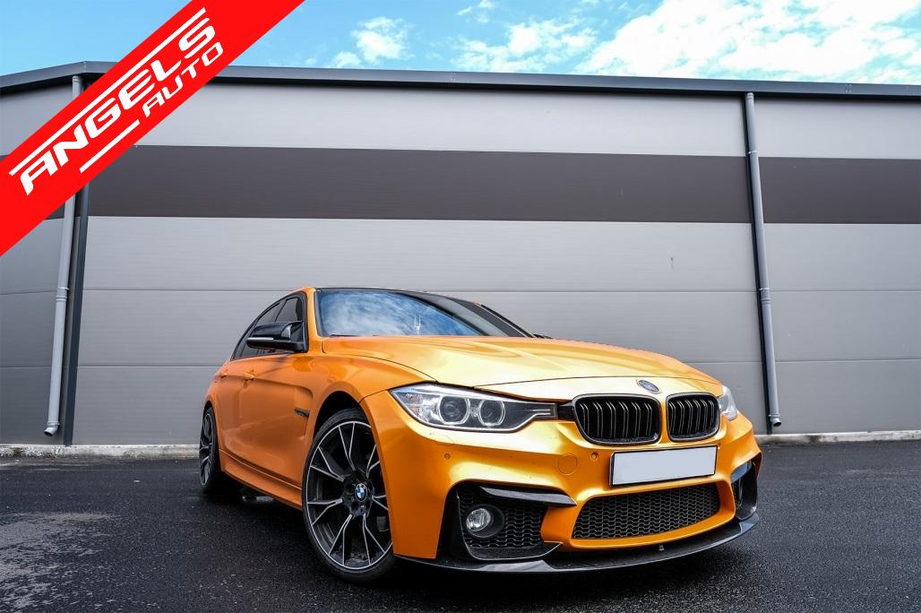 Grile Duble compatibile cu BMW Seria 3 F30 F31 (2011-up) M Look Piano Black - imagine 7