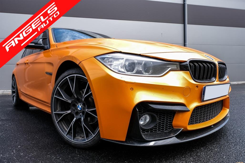 Grile Duble compatibile cu BMW Seria 3 F30 F31 (2011-up) M Look Piano Black - imagine 8
