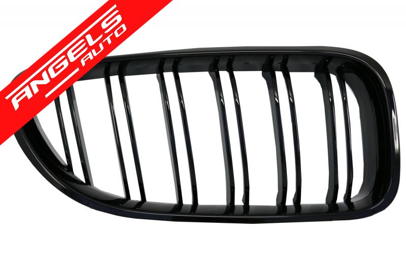 Grile Duble compatibile cu BMW Seria 6 F06 F12 F13 (2012-2018) M6 Look Piano Black - imagine 2