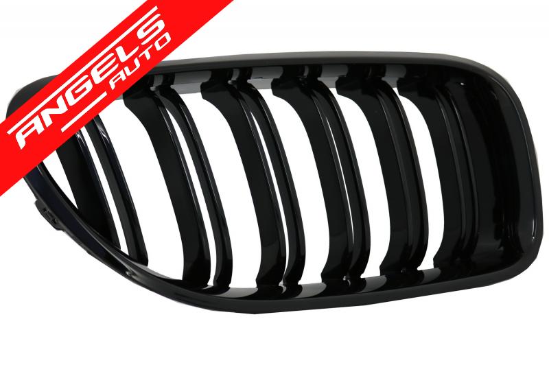 Grile Duble compatibile cu BMW Seria 6 F06 F12 F13 (2012-2018) M6 Look Piano Black - imagine 4