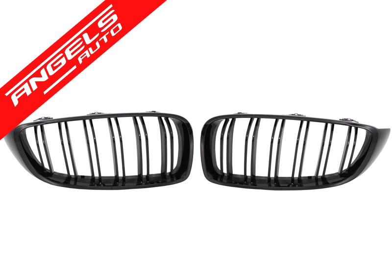 Grile Duble compatibile cu BMW Seria 4 F32 F33 F36 (2013-03.2019) M Look Piano Black