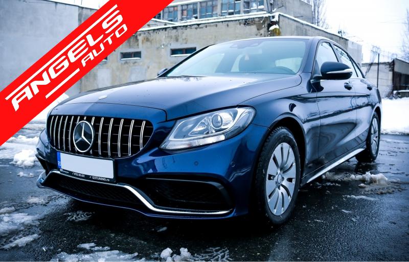 Grila compatibila cu Mercedes C-Class W205 S205 C205 (2014+) GT-R Panamericana Design - imagine 5