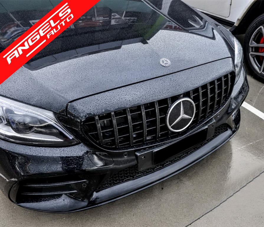 Grile compatibile cu Mercedes W205 S205 A205 C205 (03.2018-2020) 360 Camera All Black - imagine 8