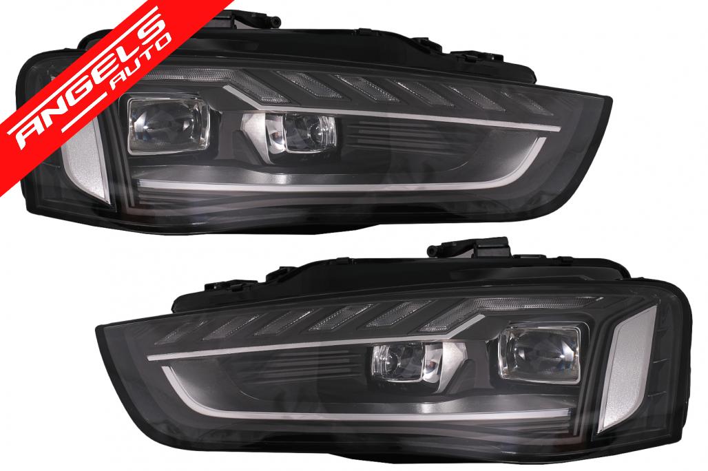 Faruri Full LED compatibile cu Audi A4 B8.5 (2012-2015) Negru Semnal Dinamic Look - imagine 5