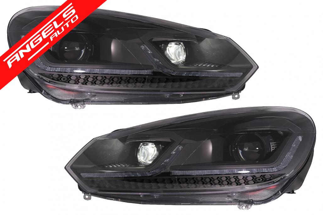 Faruri LED compatibile cu VW compatibile cu Golf 6 VI (2008-2013) Look Semnalizare Secventiala LHD - imagine 2