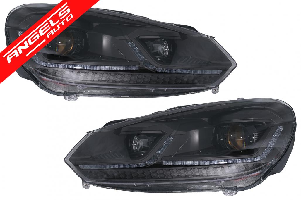 Faruri LED compatibile cu VW compatibile cu Golf 6 VI (2008-2013) Look Semnalizare Secventiala LHD - imagine 5