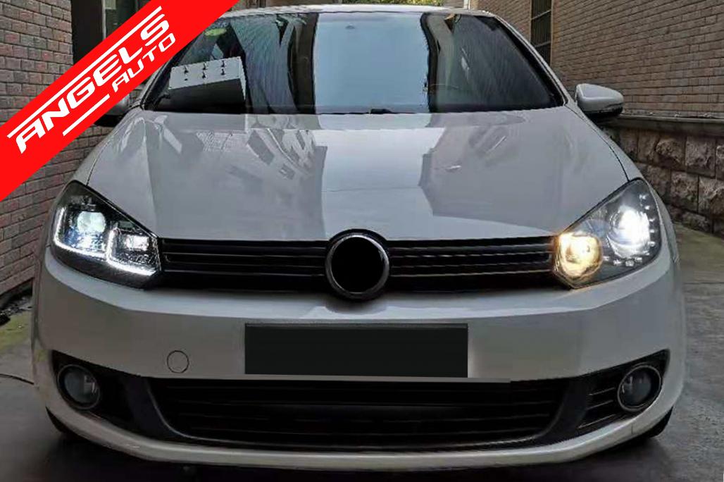 Faruri LED compatibile cu VW compatibile cu Golf 6 VI (2008-2013) Look Semnalizare Secventiala LHD - imagine 8