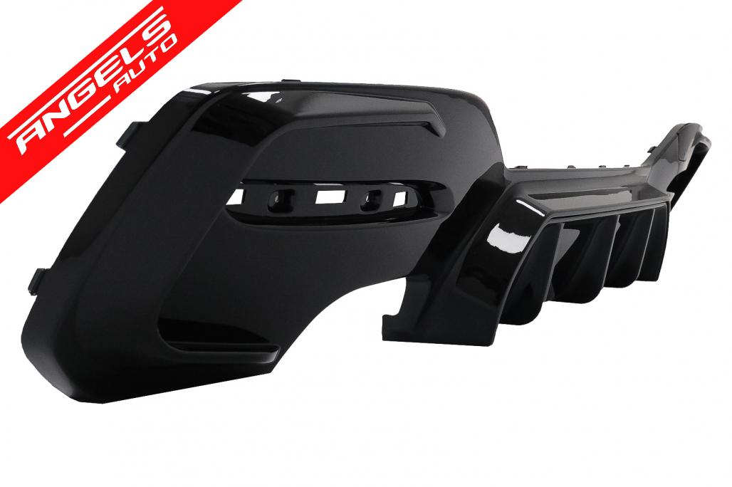Difuzor Bara Spate Evacuare Dubla Negru compatibil cu BMW Seria 1 F20 F21 LCI (2015-2019) - imagine 2