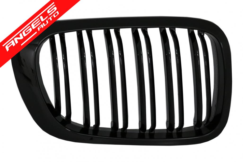 Grile Duble compatibile cu BMW Seria 3 E46 Coupe Cabrio (1999-2002) Negru Lucios - imagine 4