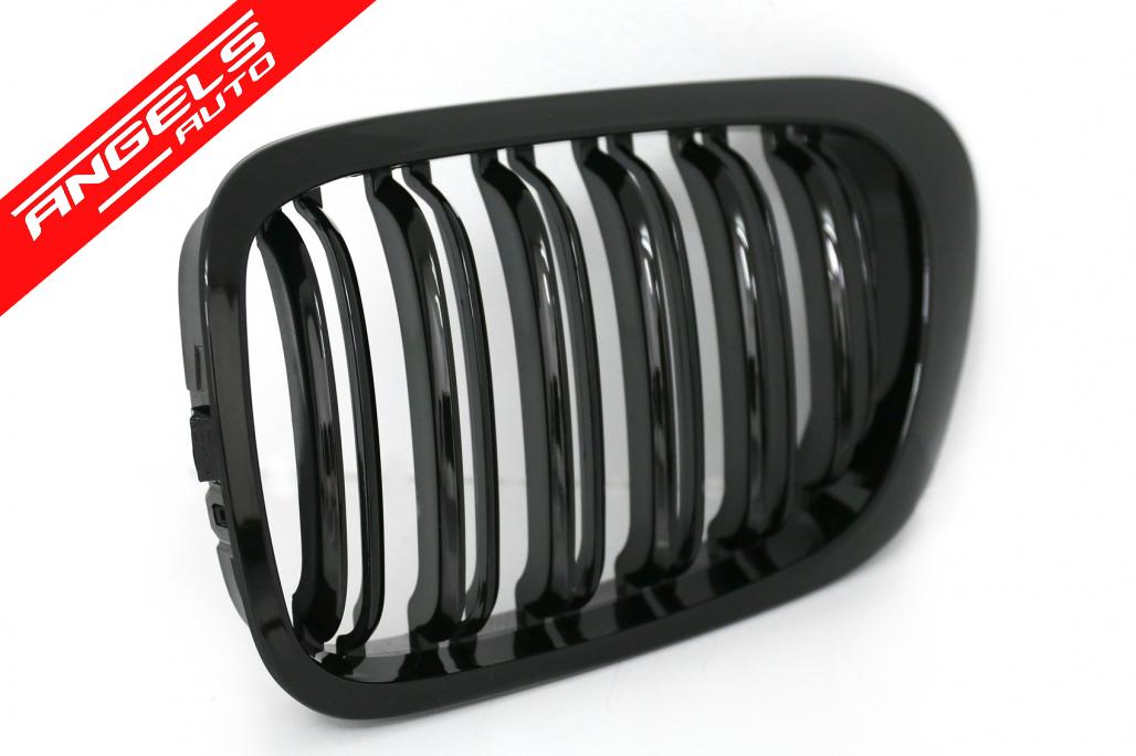 Grile Duble compatibile cu BMW Seria 3 E46 Coupe Cabrio (1999-2002) Negru Lucios - imagine 3