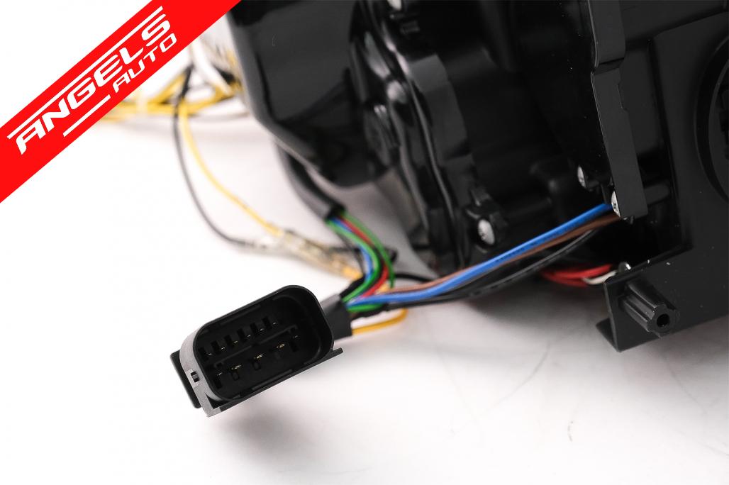 Faruri Xenon compatibile cu BMW Seria 3 E90 E91 (2008-2011) 3D ULed Angel Eyes Negru - imagine 8