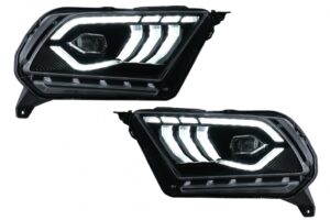 Faruri Full LED compatibile cu Ford Mustang V (2010-2014) Semnal Dinamic Secvential
