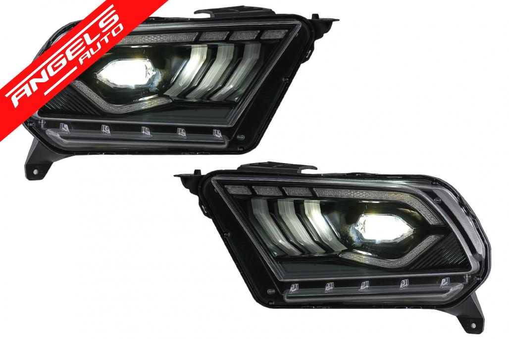 Faruri Full LED compatibile cu Ford Mustang V (2010-2014) Semnal Dinamic Secvential - imagine 3