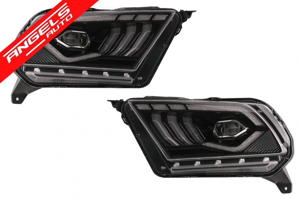 Faruri Full LED compatibile cu Ford Mustang V (2010-2014) Semnal Dinamic Secvential - imagine 4