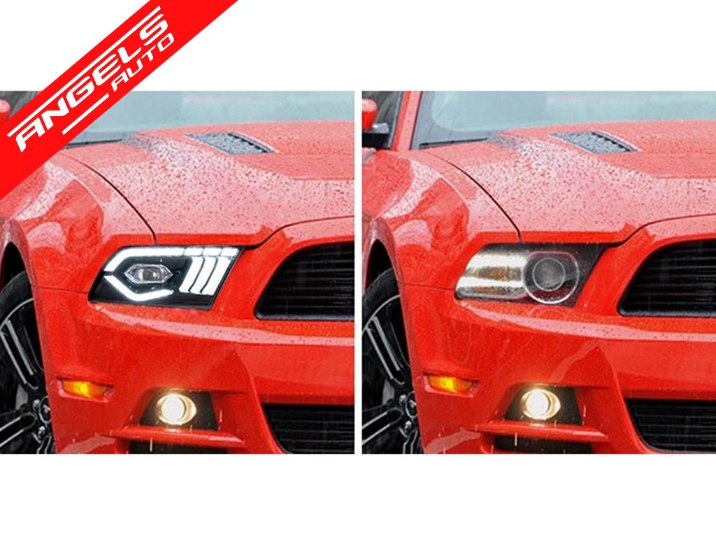 Faruri Full LED compatibile cu Ford Mustang V (2010-2014) Semnal Dinamic Secvential - imagine 6
