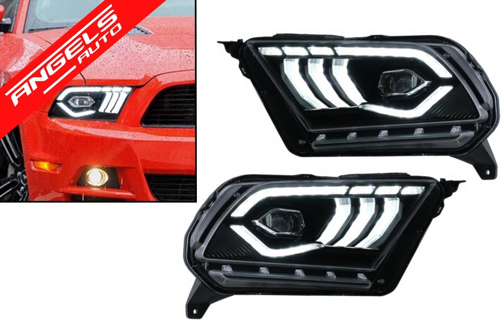 Faruri Full LED compatibile cu Ford Mustang V (2010-2014) Semnal Dinamic Secvential - imagine 8