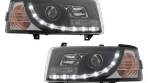 Faruri LED DRL compatibile cu VW Transporter T4 (1990-2003) Negru