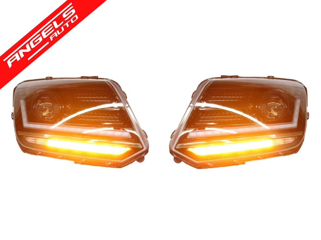 Faruri compatibile cu VW Amarok 2010-up Semnal Dinamic Secvential Negru LED DRL Osram - imagine 2
