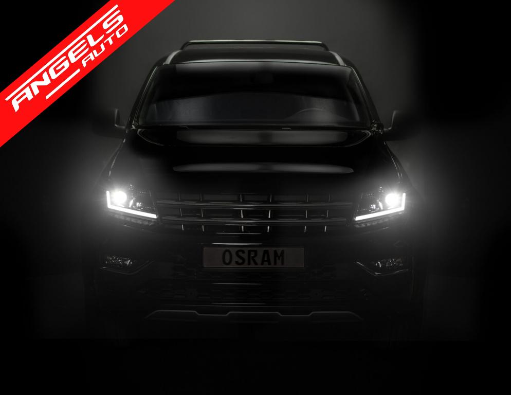 Faruri compatibile cu VW Amarok 2010-up Semnal Dinamic Secvential Negru LED DRL Osram - imagine 3
