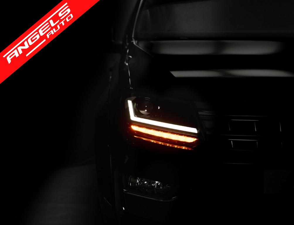 Faruri compatibile cu VW Amarok 2010-up Semnal Dinamic Secvential Negru LED DRL Osram - imagine 4